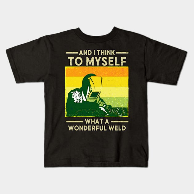 Welder Kids T-Shirt by banayan